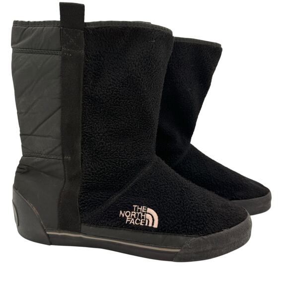 The North Face Women's Black Ahel Fleece Winter Boots Size 9 - Picture 1 of 10